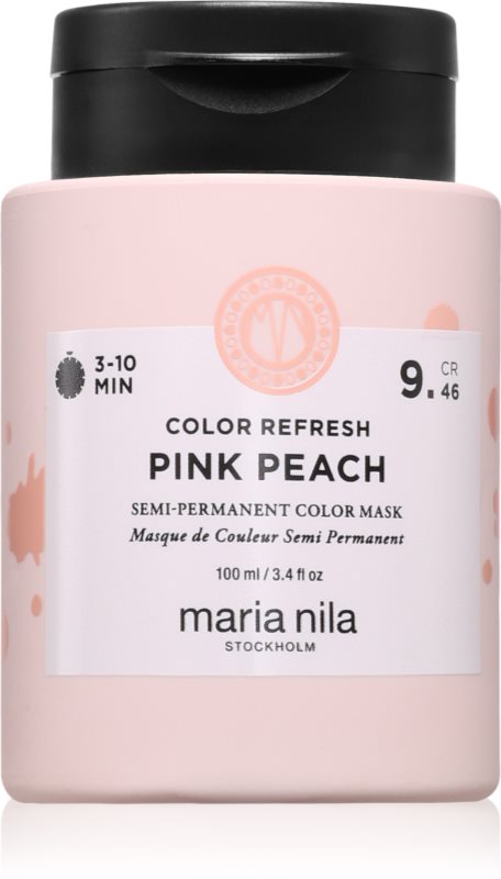 Maria Nila Colour Refresh mască fină de hrănire fără pigmenți permanenți de culoare culoare Pink Peach 9.46 100 ml