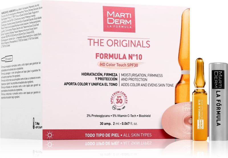 MartiDerm The Originals Formula Nº10 HD Color Touch ser facial hidratant cu vitamina C