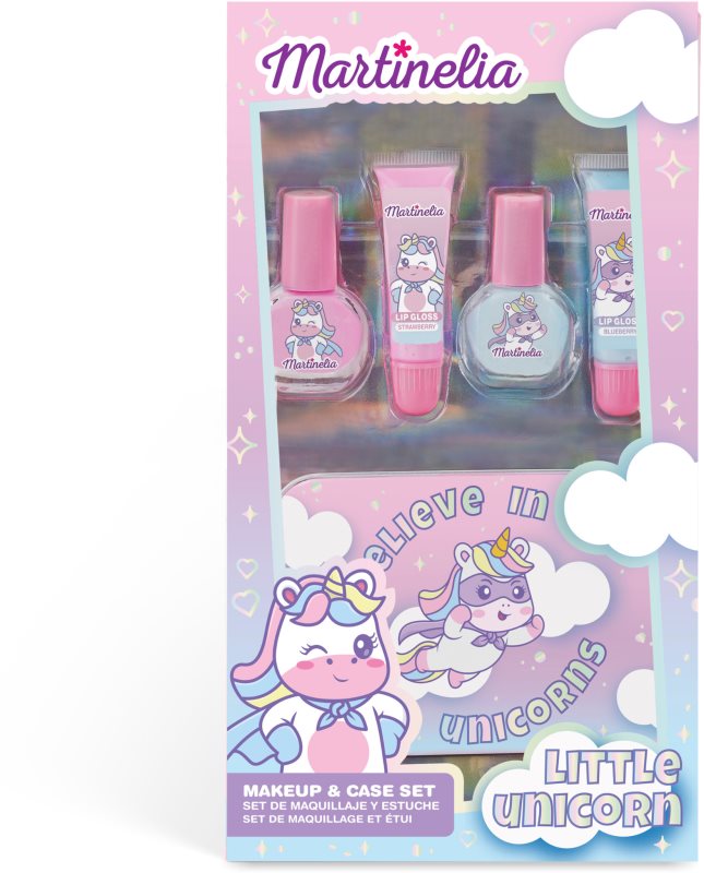 Martinelia Little Unicorn Makeup & Case set pentru copii 3+