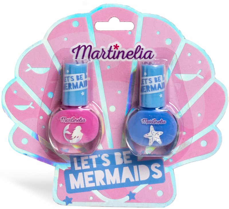 Martinelia Let´s be Mermaid Nail Duo set de lacuri de unghii pentru copii mai multe nuanțe Pink, Blue 2x4 ml