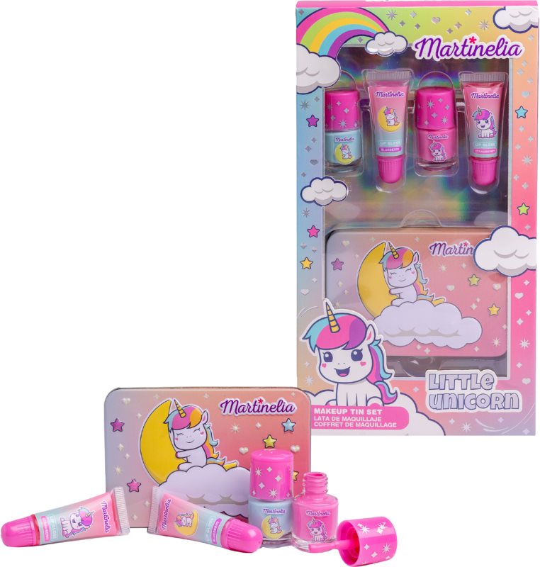 Martinelia Little Unicorn Makeup Tin Set set cadou pentru copii