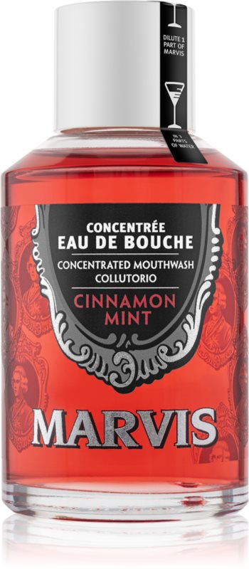 Marvis Concentrated Mouthwash Cinnamon Mint apa de gura concentrata pentru o respirație proaspătă 120 ml