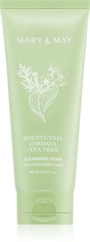 Mary&May Houttuynia Cordata + Tea Tree Cleansing Foam Spuma curatare intensa. pentru netezirea pielii 150 ml