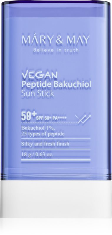 Mary&May Peptide Bakuchiol Sun Stick baton cu protectie solara cu efect antirid SPF 50+ 18 g