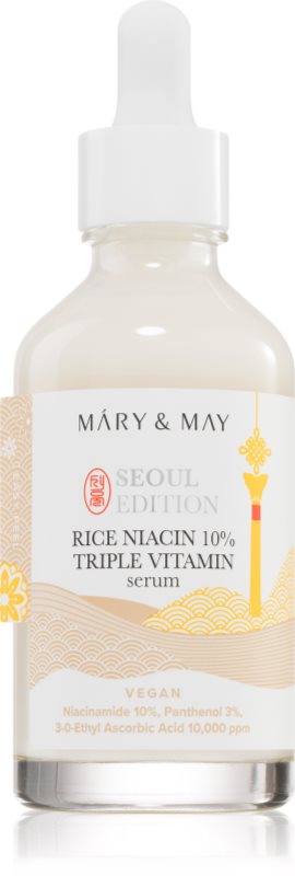 Mary&May Rice Niacin 10% Triple Vitamin Serum ser cu efect iluminator cu efect de nutritiv 80 ml