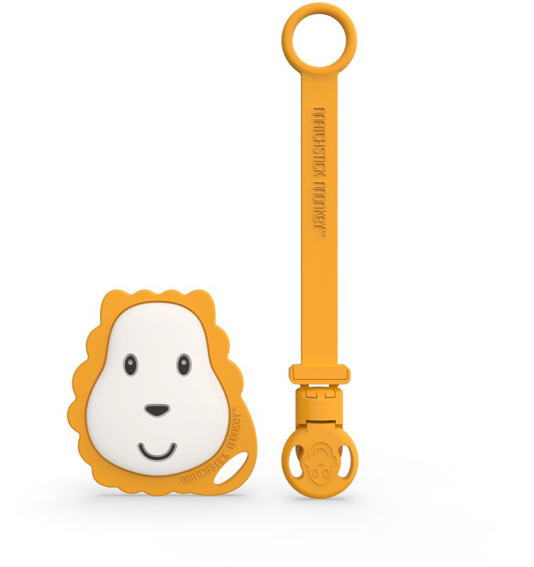 Matchstick Monkey Flat Face Teether & Soother Clip set cadou pentru copii Lion