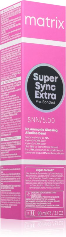 Matrix Super Sync Extra Pre-Bonded vopsea de păr semipermanentă fără amoniac culoare 5NN 90 ml