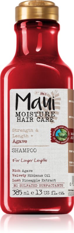 Maui Moisture Strength & Lenght + Agave sampon fortifiant pentru parul tratat chimic 385 ml