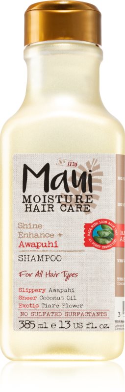 Maui Moisture Shine Amplifying + Awapuhi șampon pentru un par stralucitor si catifelat 385 ml