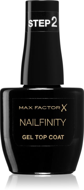 Max Factor Nailfinity Gel Top Coat lac gel de unghii pentru acoperirea superioară culoare 100 The Finale 12 ml