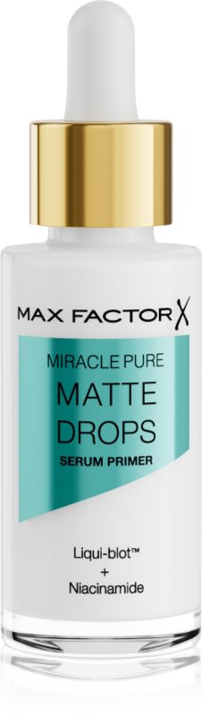 Max Factor Miracle Pure Matte Drops baza pentru machiaj pentru netezirea și matifierea tenului 30 ml