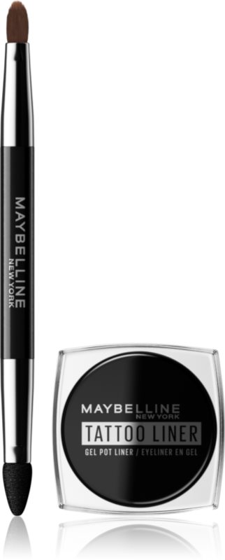 MAYBELLINE NEW YORK Tattoo Liner gel contur ochi de lungă durată cu pensula culoare 950 Blackest Black 3 g