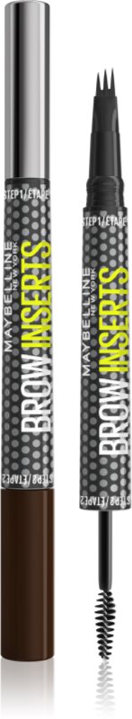 MAYBELLINE NEW YORK Brow Inserts creion pentru sprancene perie 2 in 1