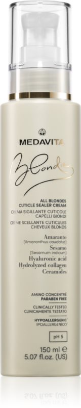 Medavita Blondie All Blondes crema pentru par si scalp Cuticle Sealer Cream 150 ml