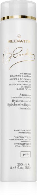 Medavita Blondie Ice Blonde Enhancing Shampoo șampon pentru nuante inchise de blond 250 ml