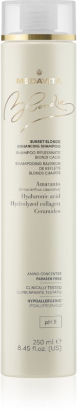 Medavita Blondie Sunset Blonde Enhancing Shampoo șampon pentru păr blond pentru a evidentia culoarea parului 250 ml