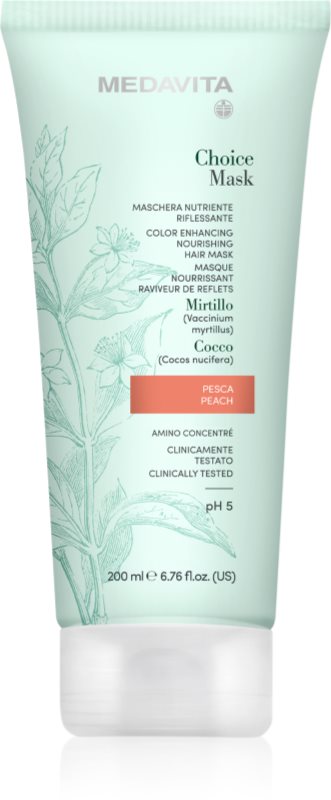 Medavita Choice Peach masca hranitoare pentru păr vopsit 200 ml