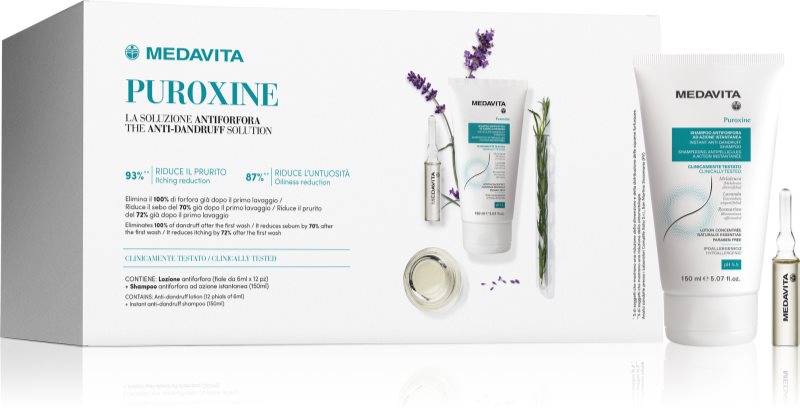 Medavita Puroxine Anti-Dandruff Set set cadou anti matreata