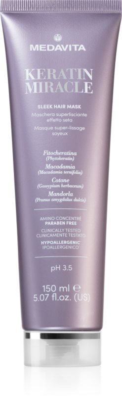 Medavita Keratin Miracle Sleek Hair Mask masca hidratanta pentru netezire