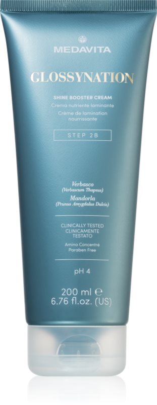 Medavita Glossynation Shine Booster Cream crema hidratanta si hranitoare pentru păr 200 ml