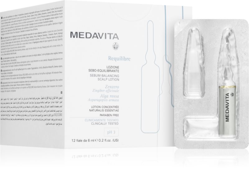 Medavita Requilibre Sebum-Balancing Scalp Lotion ser de păr pentru un scalp seboreic 12x6 ml