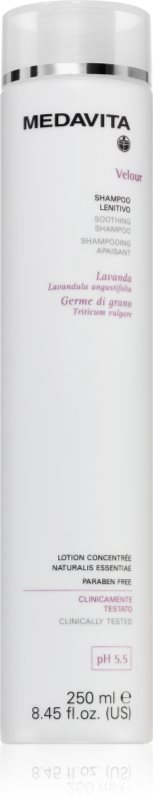 Medavita Velour Soothing Shampoo sampon cu efect calmant pentru piele sensibila si iritata 250 ml