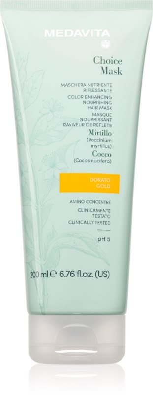 Medavita Choice Gold masca hranitoare pentru păr vopsit 200 ml