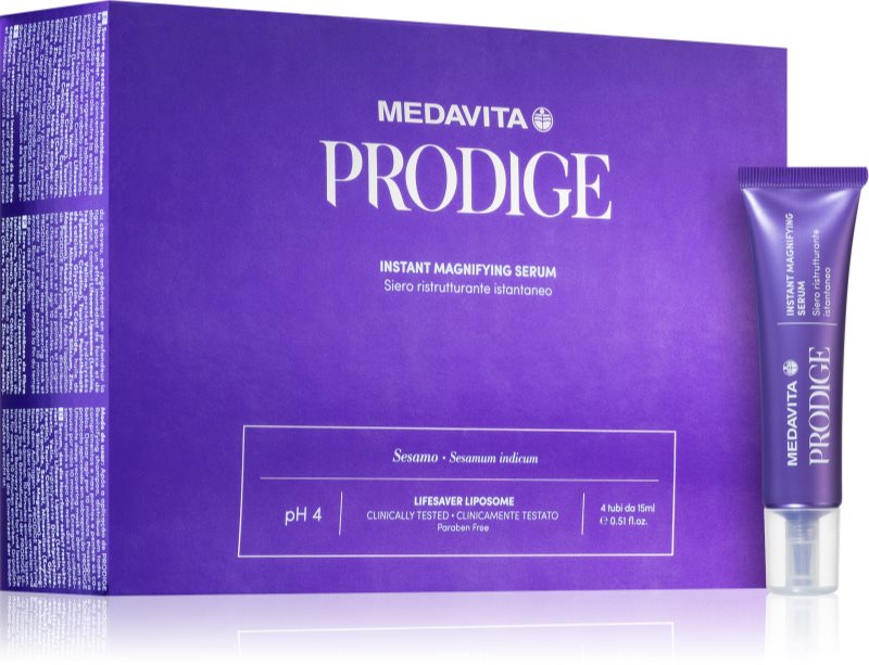 Medavita Prodige Instant Magnifying Serum ser de restructurare pentru păr 4x15 ml