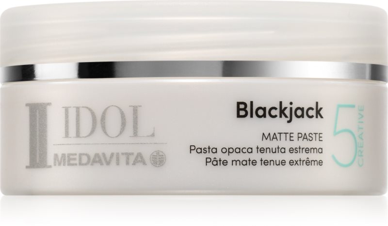 Medavita IDOL BlackJack Matte Paste pastă de styling pentru o fixare foarte puternică pentru păr 100 ml