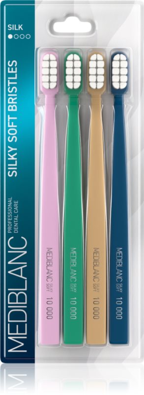 MEDIBLANC Toothbrush Silk perie de dinti cu peri fini 4 buc