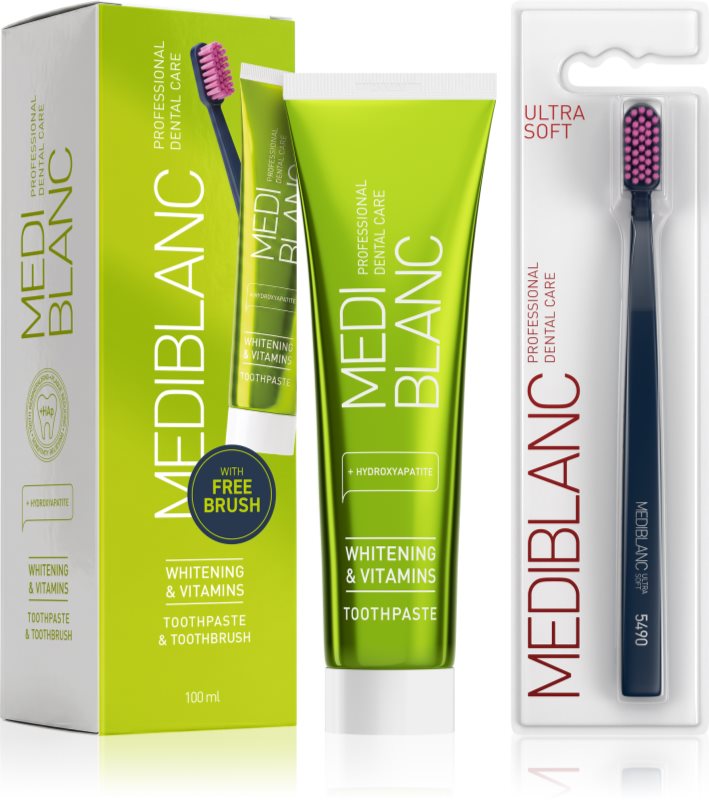 MEDIBLANC Set TP Vitamin 100ml + TB Ultra Soft Blue Single set pentru îngrijirea dentară
