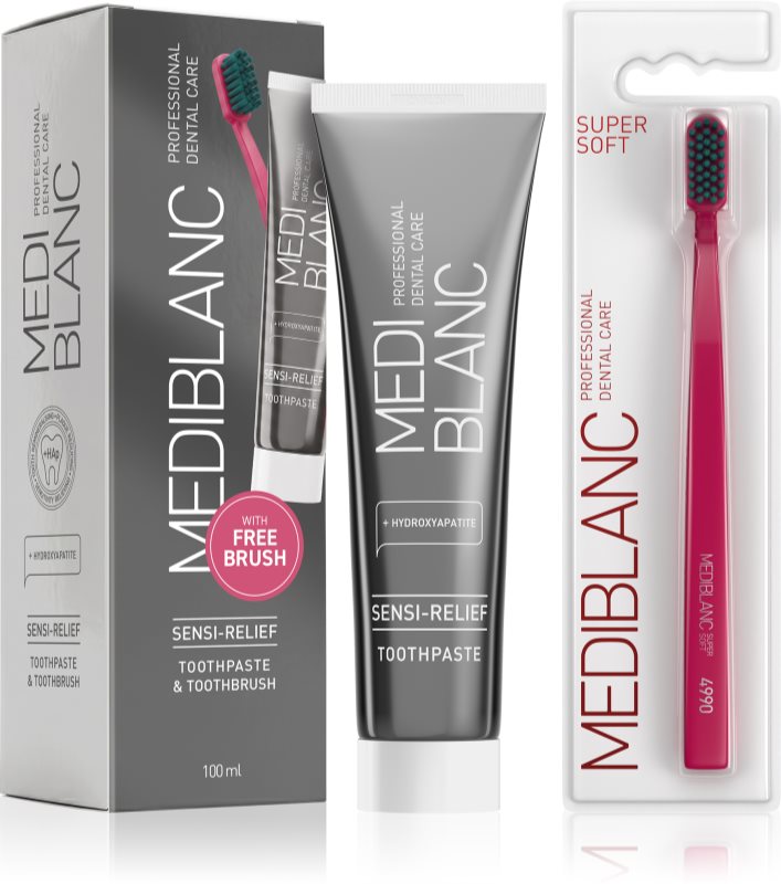 MEDIBLANC Set TP Sensi 100ml + TB Super Soft Pink Single set pentru îngrijirea dentară