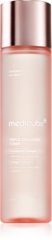 medicube Triple Collagen Toner lotiune tonica cu efect de hidratare si lifting cu colagen 140 ml