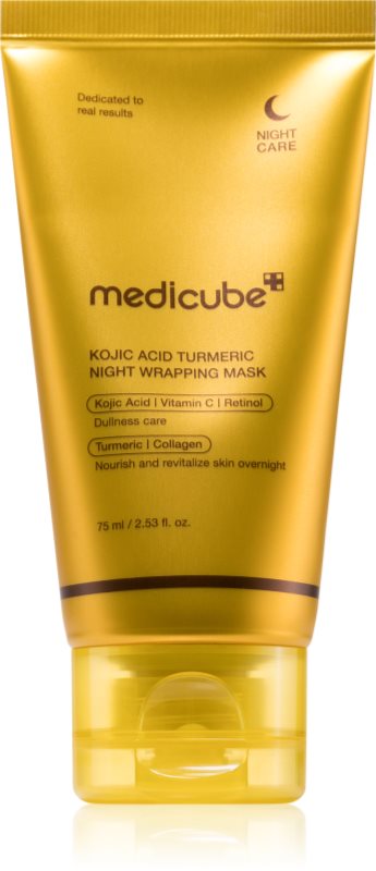 medicube Kojic Acid Turmeric Night Wrapping Mask mască iluminatoare pentru ten mat și neuniform pentru noapte 75 ml