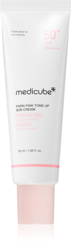 medicube PDRN Pink Tone Up Sun Cream loțiune protectoare hidratantă SPF 50 50 ml