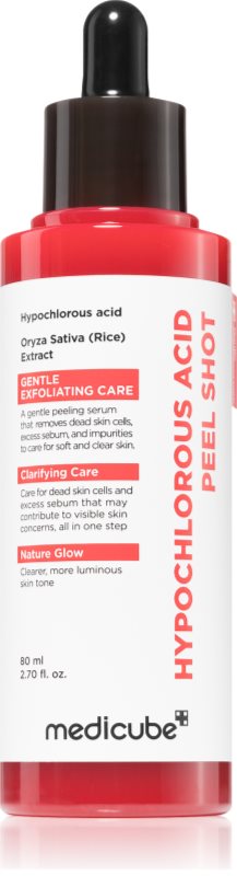 medicube Hypochlorous Acid Peel Shot ser exfoliant de netezire pentru pori dilatati 80 ml