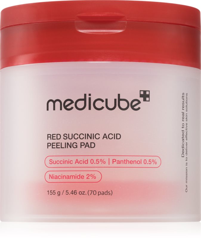 medicube Red Succinic Acid Peeling Pad tampoane exfoliante pentru pielea problematica 70 buc