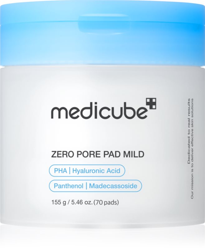 medicube Zero Pore Pad Mild discuri pentru indepartarea impuritatilor pentru piele sensibilă 70 buc