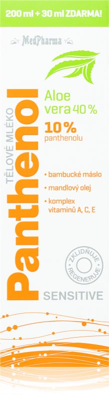 MedPharma Panthenol 10% Sensitive lapte de corp intens hidratant efect regenerator 230 ml