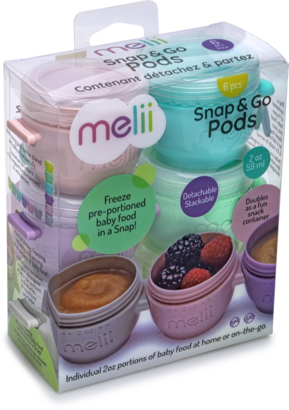 Melii Snap&Go caserolă de mâncare 6x59 ml