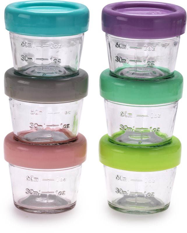 Melii Glass Food Container cutie pentru depozitarea alimentelor 6x118 ml