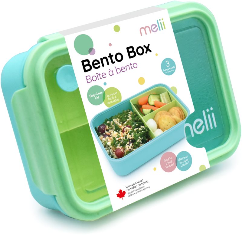 Melii Bento Box caserolă de mâncare Blue, Mint, Lime 1250 ml