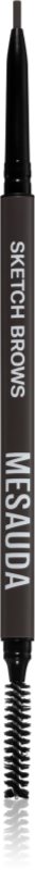 Mesauda Sketch Brows creion pentru sprancene cu pensula culoare 104 Dark 0.09 g