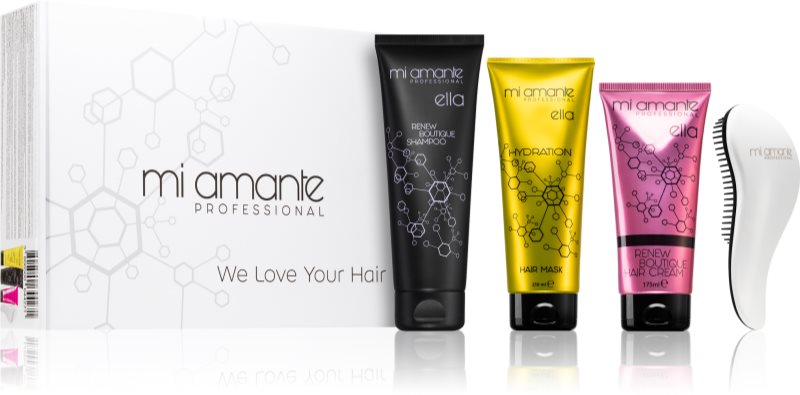 Mi Amante Professional Glamour Keratin Set set cadou pentru un par stralucitor si catifelat 4 buc