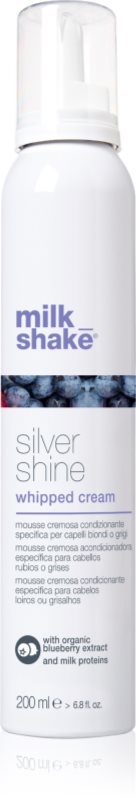 milk_shake® Silver Shine Whipped Cream balsam spumă neutralizeaza tonurile de galben 200 ml