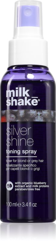 milk_shake® Silver Shine Toning Spray spray tonifiant pentru părul blond şi gri 100 ml