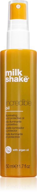 milk_shake® Incredible Oil ulei pentru regenerarea și protecția părului deteriorat și a vârfurilor despicate cu ulei de argan 50 ml