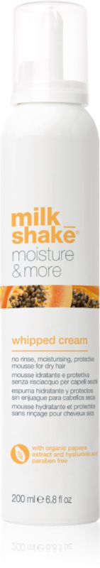 milk_shake® Moisture & More Whipped Cream tratament de hidratare fara clatire pentru par uscat 200 ml