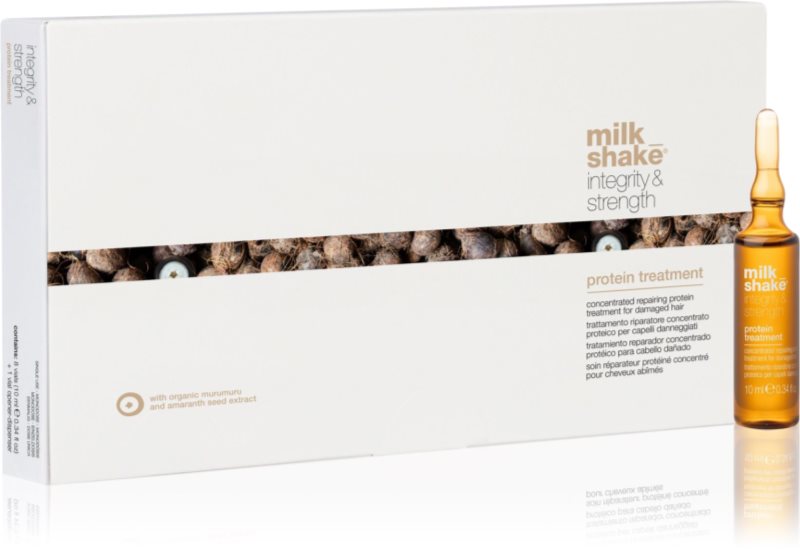 milk_shake® Integrity & Strength Protein Treatment ser concentrat pentru par deteriorat cu proteine 8x10 ml