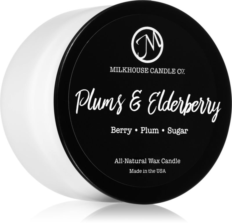 Milkhouse Candle Co. Creamery Plums & Elderberry lumânare parfumată Treveler Tin 106 g